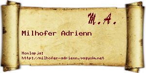 Milhofer Adrienn névjegykártya